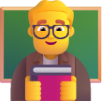 man teacher default emoji
