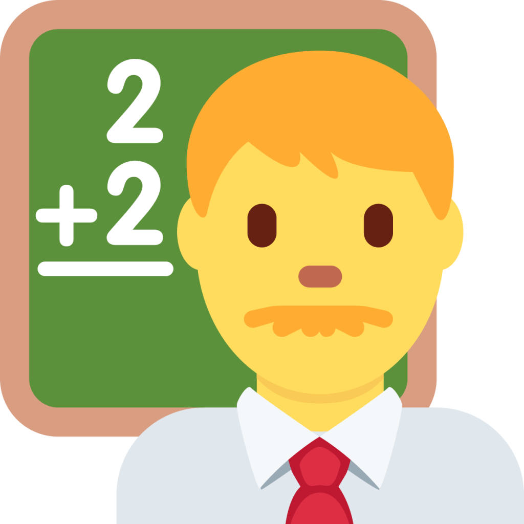 man teacher emoji
