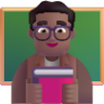 man teacher medium dark emoji