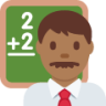 man teacher: medium-dark skin tone emoji