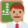 man teacher: medium skin tone emoji