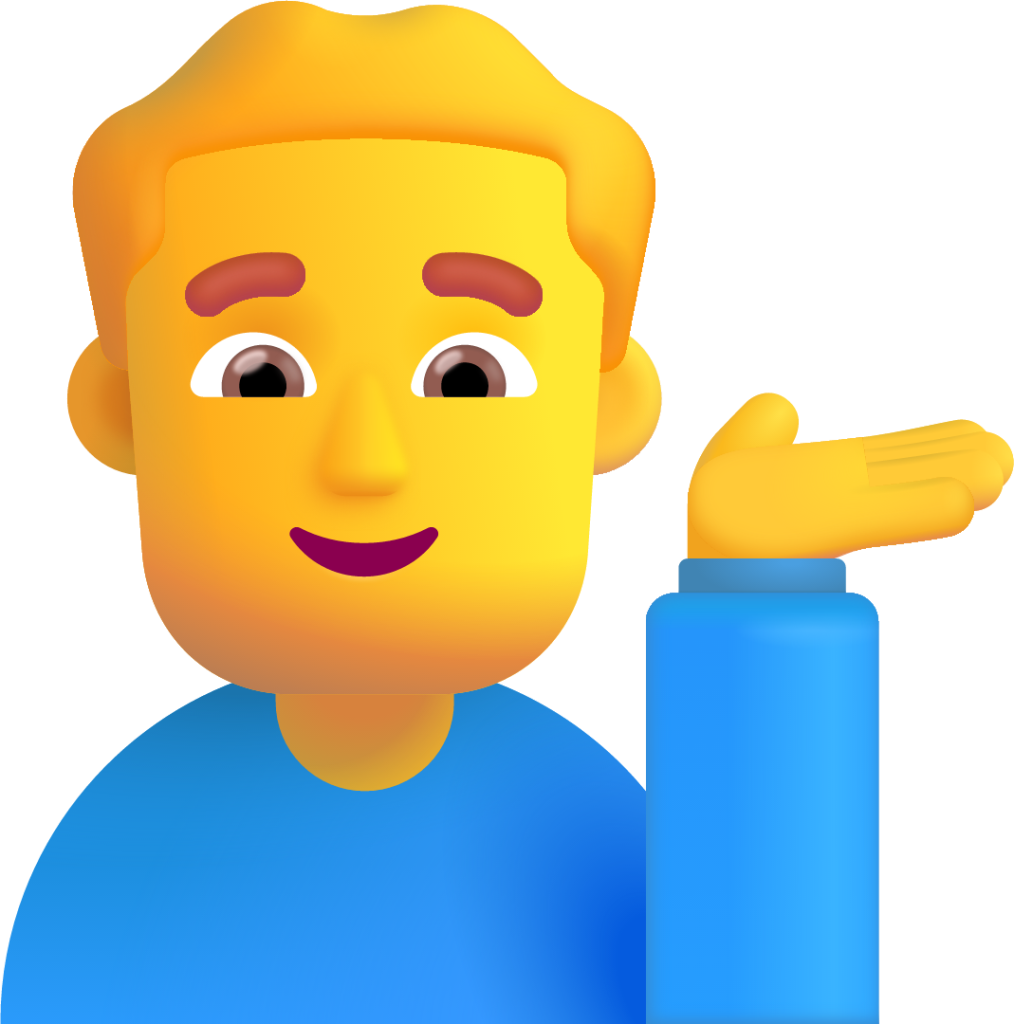 man tipping hand default emoji