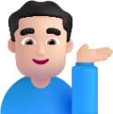 man tipping hand light emoji