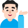 man tipping hand light emoji