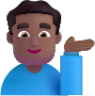 man tipping hand medium dark emoji