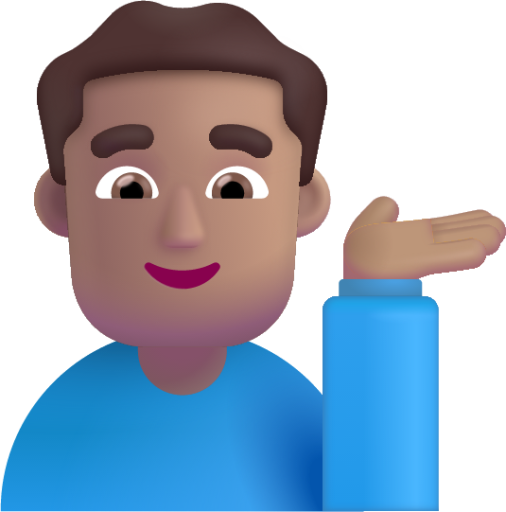 man tipping hand medium emoji