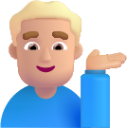 man tipping hand medium light emoji