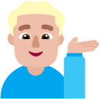 man tipping hand medium light emoji