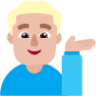 man tipping hand medium light emoji