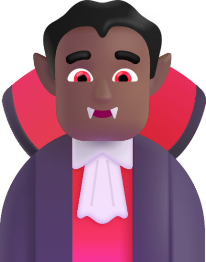 man vampire medium dark emoji