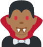 man vampire: medium-dark skin tone emoji