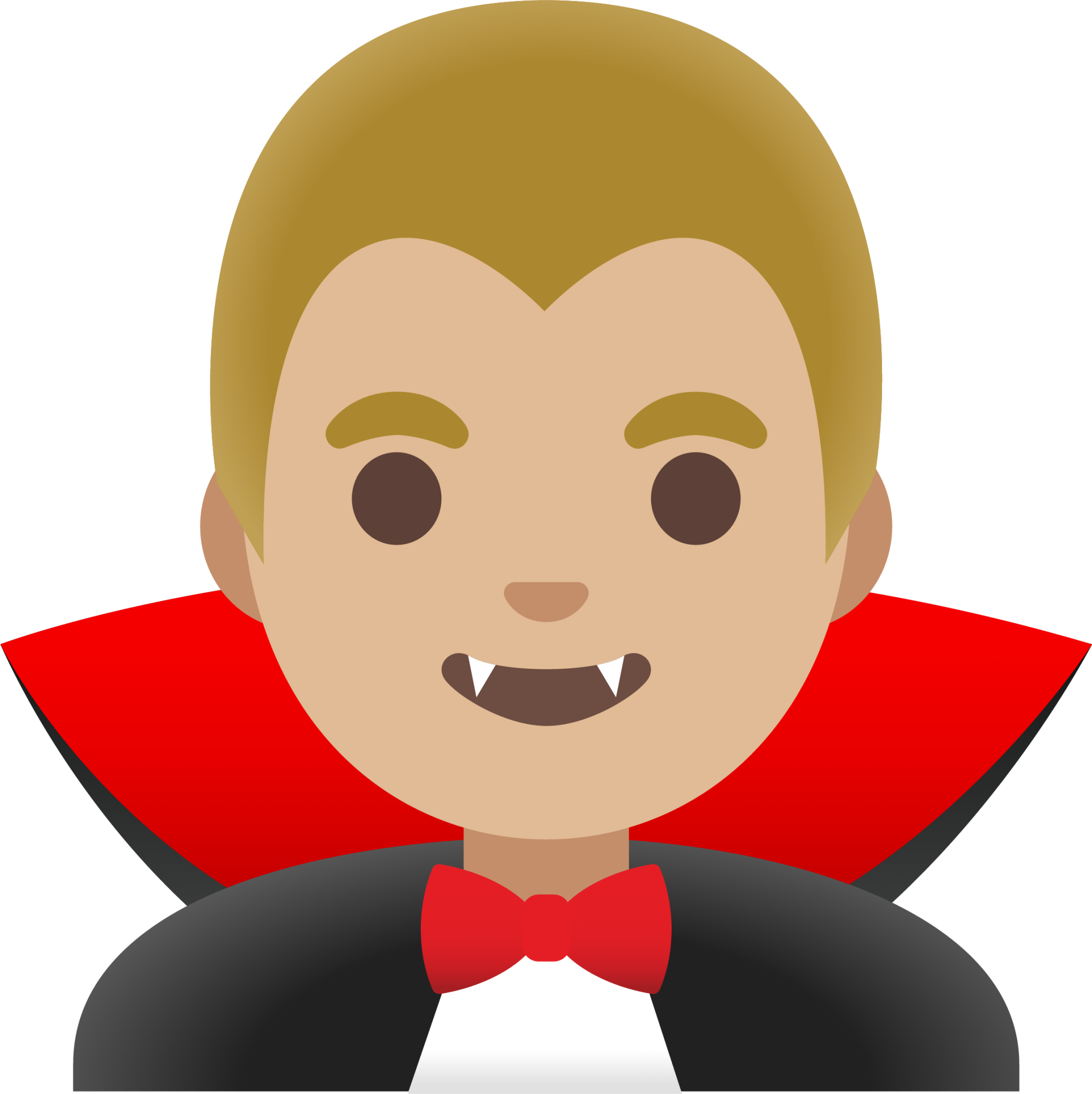 man vampire: medium-light skin tone emoji