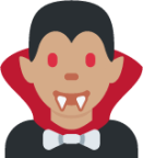 man vampire: medium skin tone emoji