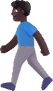 man walking dark emoji