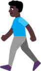 man walking dark emoji