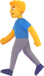 man walking default emoji