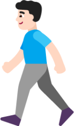 man walking light emoji