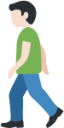man walking: light skin tone emoji