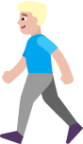 man walking medium light emoji