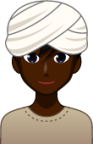 man wearing turban (black) emoji