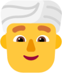 man wearing turban default emoji