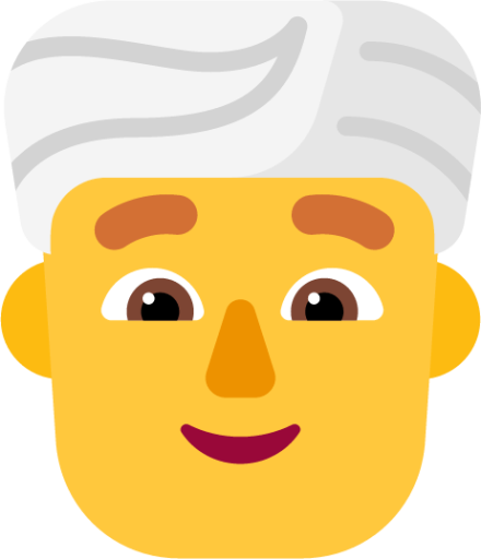 man wearing turban default emoji