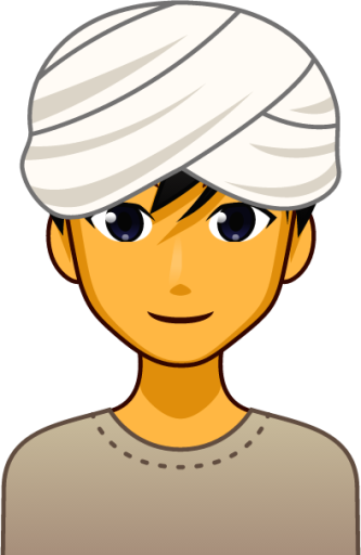 man wearing turban emoji