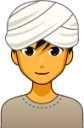 man wearing turban emoji