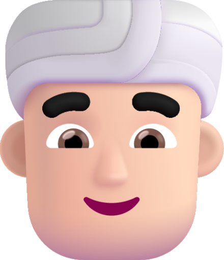 man wearing turban light emoji