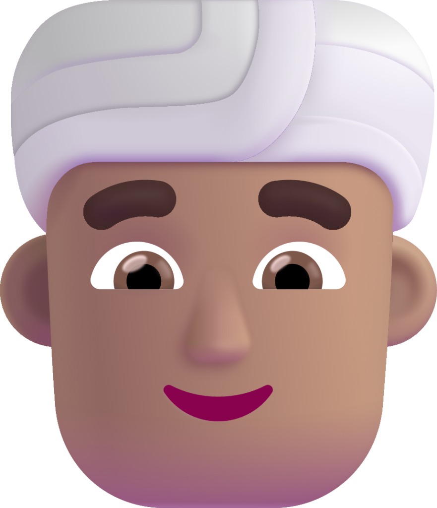 man wearing turban medium emoji