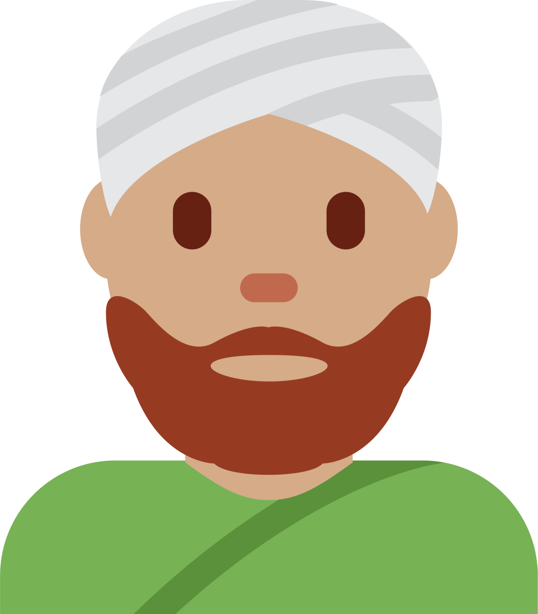 man wearing turban: medium skin tone emoji