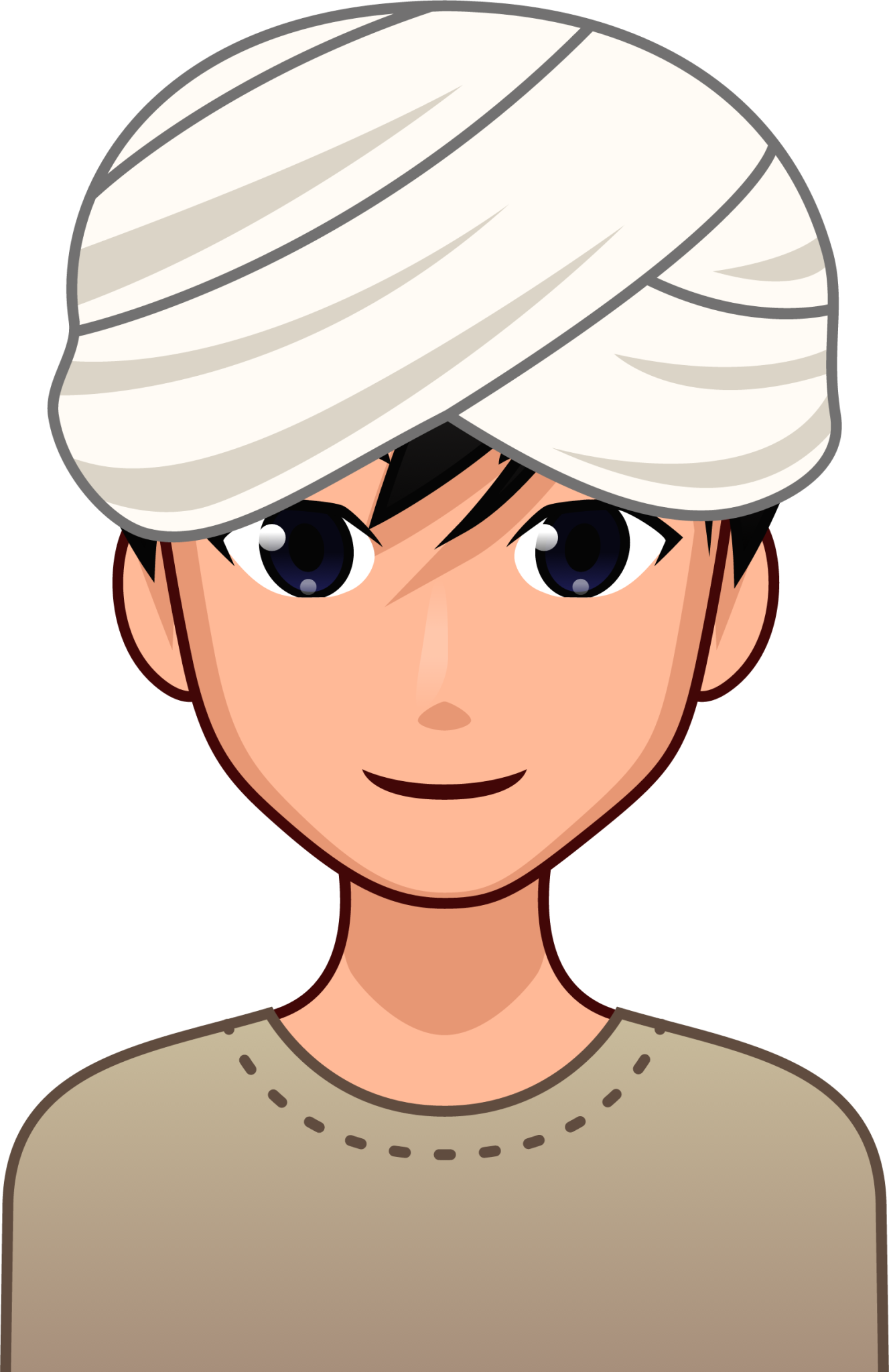 man wearing turban (plain) emoji