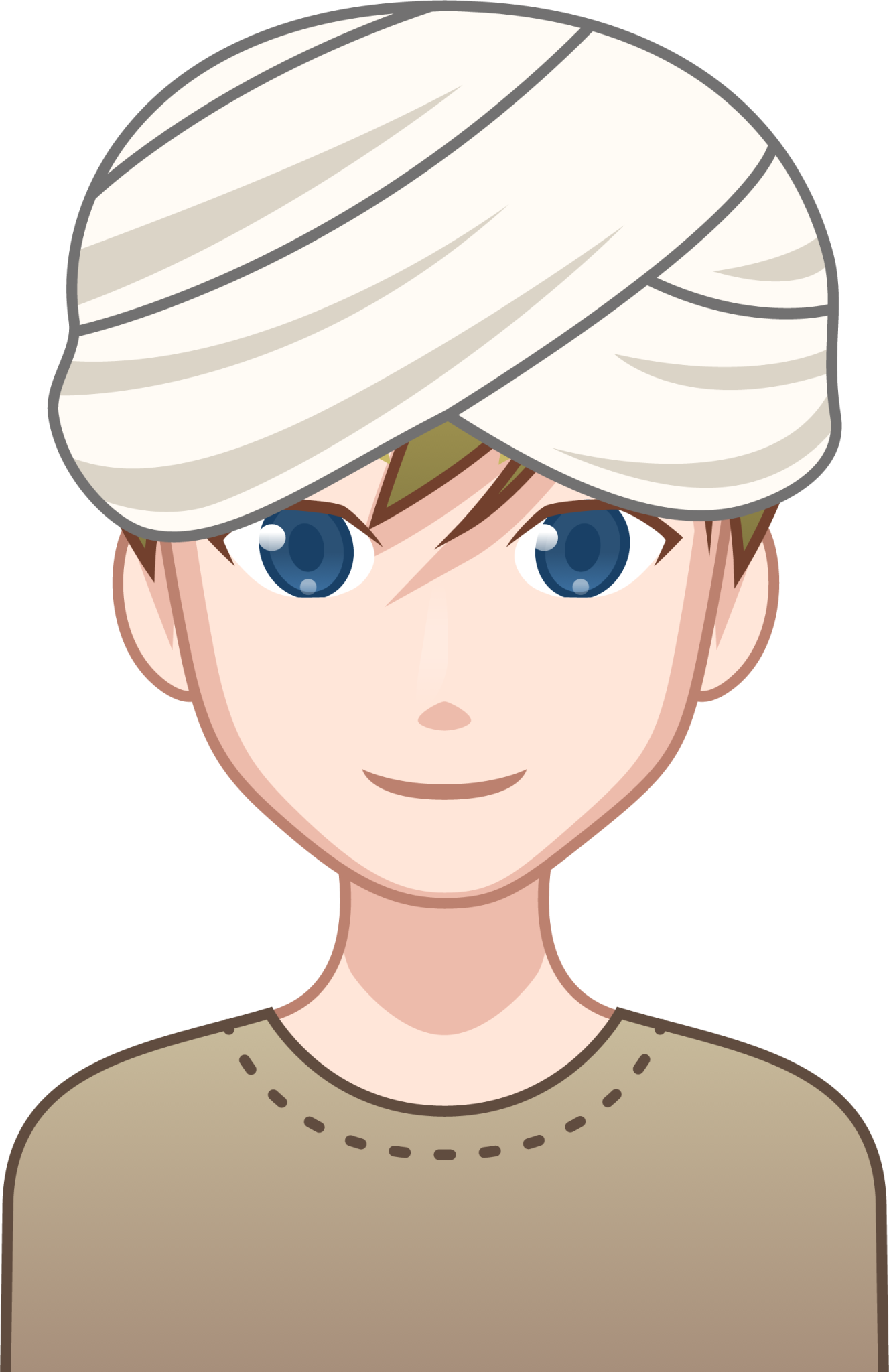 man wearing turban (white) emoji