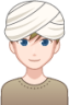 man wearing turban (white) emoji