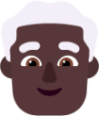 man white hair dark emoji