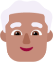 man white hair medium emoji