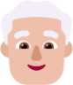 man white hair medium light emoji