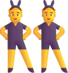 man with bunny ears emoji