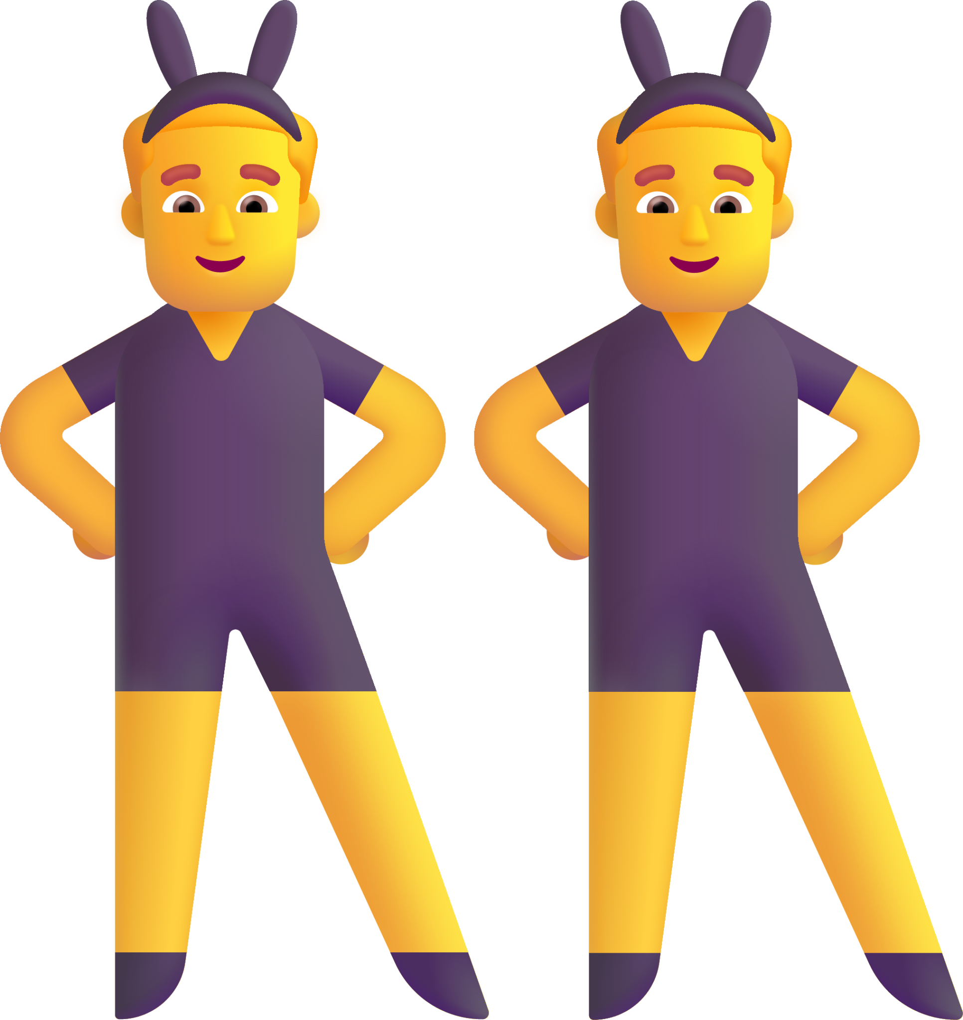 man with bunny ears emoji