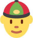 man with gua pi mao emoji