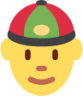 man with gua pi mao emoji