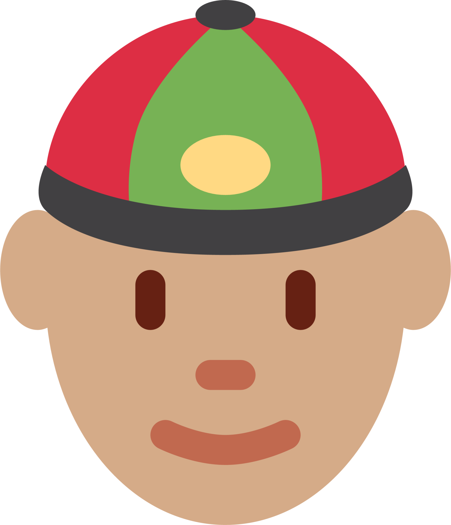 man with gua pi mao tone 3 emoji