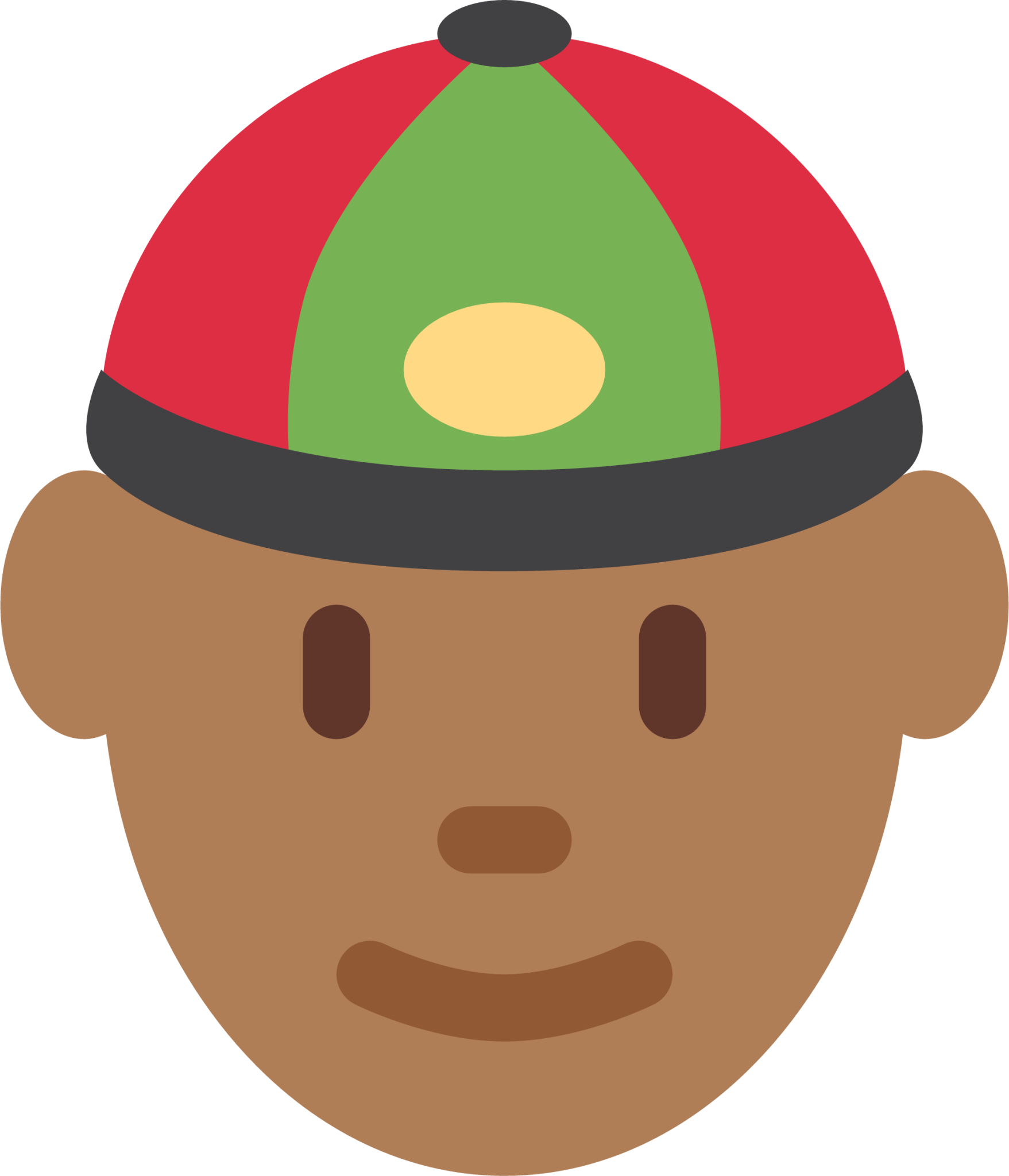 man with gua pi mao tone 4 emoji