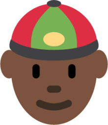 man with gua pi mao tone 5 emoji