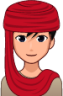man with head scarf (plain) emoji