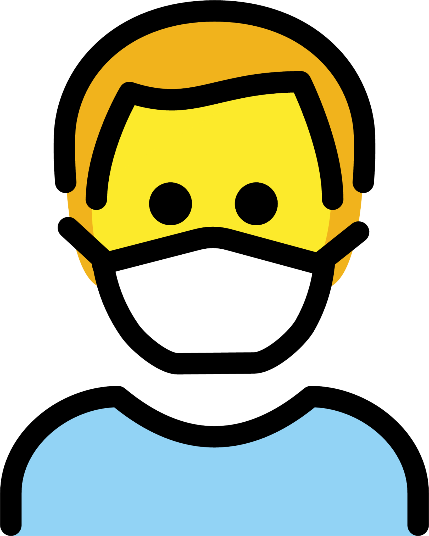 man with medical mask emoji