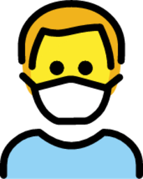 man with medical mask emoji