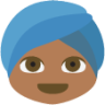 man with turban tone 4 emoji