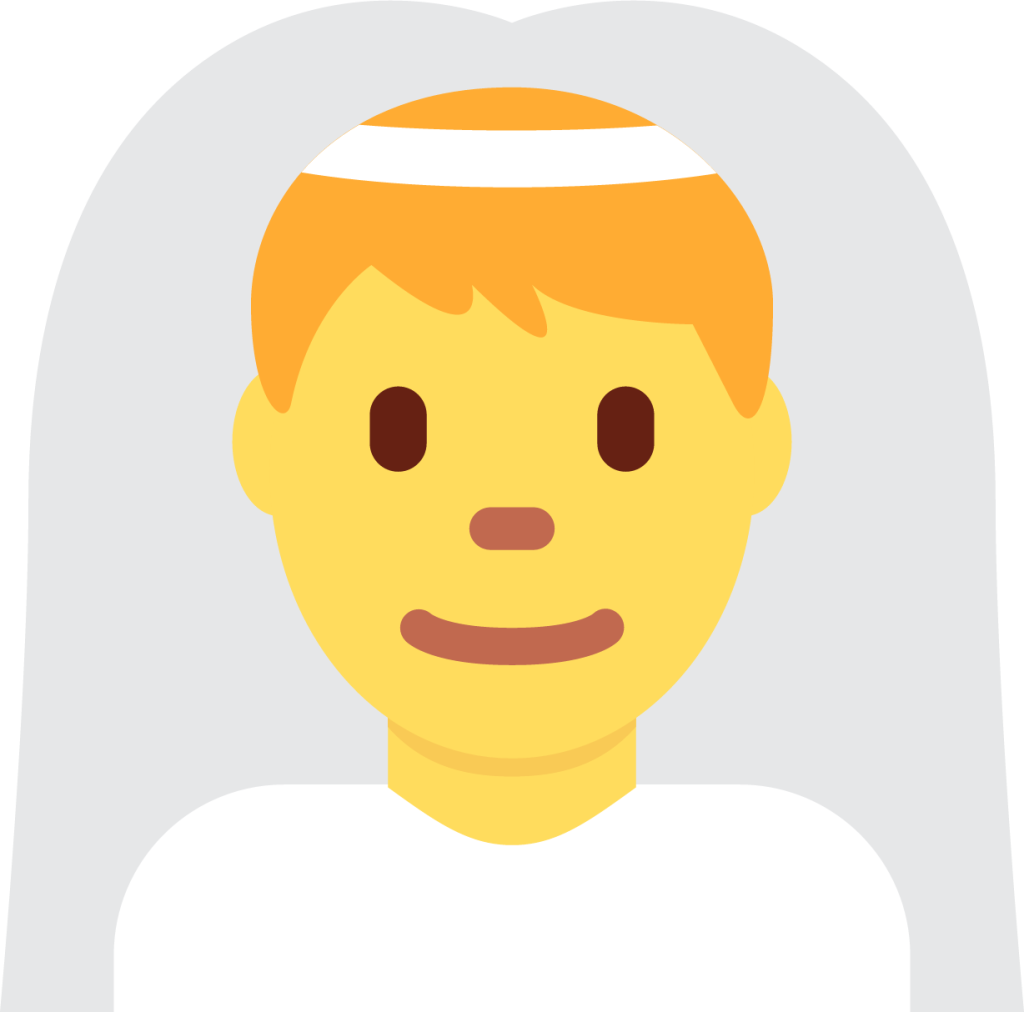 man with veil emoji
