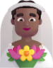 man with veil medium dark emoji